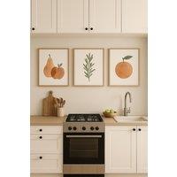 Mafett 3 Set Canvas Wall Art Print Modern Beige Vase Collection | Size: W12 x H16