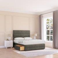 Sloomy Monaco Bed Base No Drawers 12 Footboard & 54 Floor Standing Headboard in Light Grey | Size: Small Double