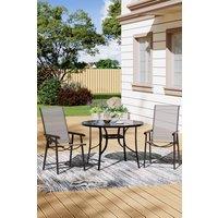 Living and Home 3Pcs Outdoor Garden Dining Bistro Set in Black