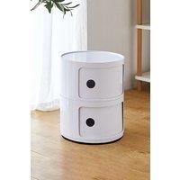 Living and Home Multi-Tiered Plastic Storage Drawer Unit in White