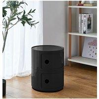 Living and Home Multi-Tiered Plastic Storage Drawer Unit in Black