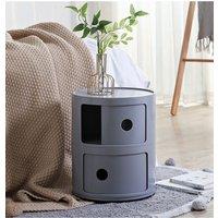 Living and Home Multi-Tiered Plastic Storage Drawer Unit in Grey