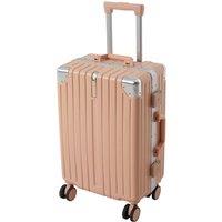 SHEONLY 20-inch Hard Shell Travel Suitcases in Pink