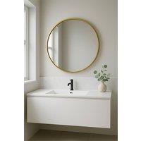 Living and Home 70cm Nordic Gold Round Wall Mirror Statement Piece