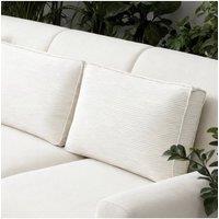 Living and Home Soft Corduroy Bedside Headboard Pillow Reading in Beige | Size: Small