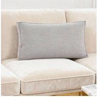 Living and Home Soft Corduroy Bedside Headboard Pillow Reading in Light Grey | Size: Medium