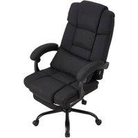 Living and Home High Back Linen Office Chair with Swivel and Adjustable Height Black