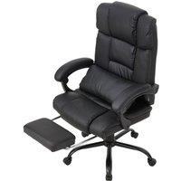 Living and Home High Back PVC Office Chair with Swivel and Adjustable Height Black