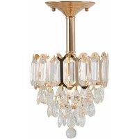 Living and Home Elegant Crystal Pendant Light in Gold