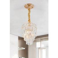 Living and Home Elegant Crystal Pendant Light in Gold