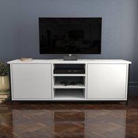Decorotika Otis TV Stand, TV Unit for TV's up to 63 inch in White