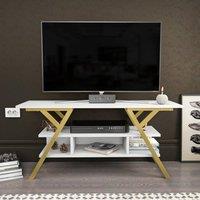 Decorotika Minerva TV Unit for TV's up to 55 inch in Gold