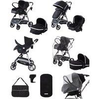 Groundlevel 3 in 1 Deluxe Pushchair Stroller in Black