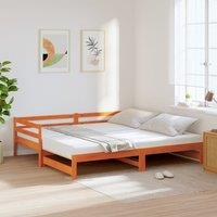 Berkfield Home Daybed with Trundle without Mattress Wax Brown 90x200 cm Solid Wood