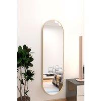 Living and Home Modern Oval Metal Full Length Wall Mirror in Gold