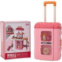 Living and Home 49Pcs 3-in-1 Pretend Kitchen Playset in Pink
