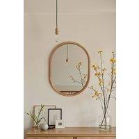 Yearn Mirrors Quebec Solid Oak Oval Wall Mirror in Light Oak