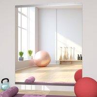 CASSILANDO 2 or 3PCS Large Frameless Gym Mirror 143.5x60cm Tempered Glass in Silver | Size: 143.5 cm x 60 cm x 0.9 cm