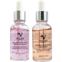 Vital Skin London Vitamin C Glow Boost 30ml + Collagen Skin Lifter Boost serums 30ml in Pink | Size: 1