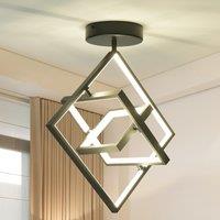 Garwarm 36W Black LED Ceiling Light Modern Flush Mount Lighting