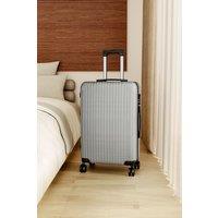 Living and Home Hardshell Spinner Wheel Luggage Travel Suitcase, 24" Silver