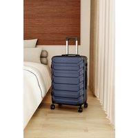 Living and Home Rolling Hardshell Luggage Travel Suitcase, 20" Blue