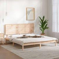 Berkfield Home Bed Frame Solid Wood 180x200 cm Super King Size in Brown