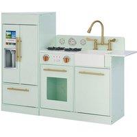 Teamson Kids Childrens Little Chef Charlotte Wooden Play Kitchen Mint in Green