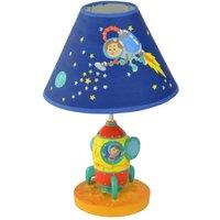 Teamson Kids Fantasy Fields Outer Space Bedside Led Night Light Table Lamp in Blue
