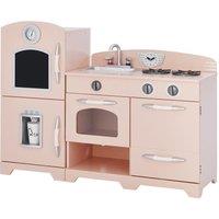 Teamson Kids Pink Wooden Toy Kitchen With Fridge By Play Kitchen
