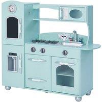Teamson Kids Mint Wooden Toy Kitchen With Fridge Freezer & Oven By in Green