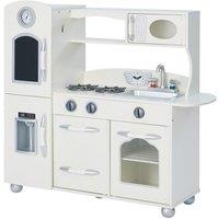 Teamson Kids White Westchester Retro Wooden Kitchen Toy Kitchen With Ice Maker