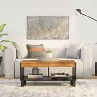 Berkfield Home Coffee Table 90x50x40 cm Solid Wood Mango in Brown | Size: 90 x 50 x 40 cm