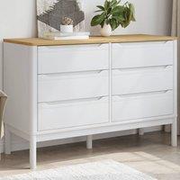Berkfield Home Chest of Drawers FLORO White Solid Wood Pine