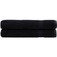 Berkfield Home Premium Sauna Towels SOLUND 2 pcs Black 80x200 cm 600 gsm