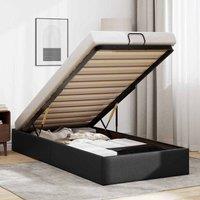 Berkfield Home Ottoman Bed Frame without Mattress Black Single Faux Leather