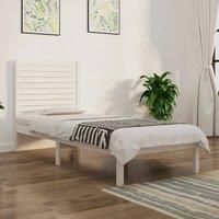 Berkfield Home Bed Frame White Solid Wood 90x190 cm Single