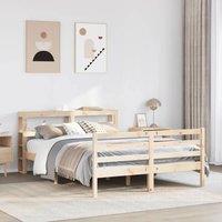 Berkfield Home Bed Frame without Mattress 140x190 cm Solid Wood Pine in Brown