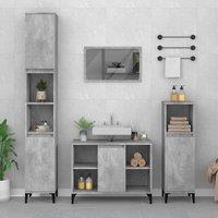 Berkfield Home Sink Cabinet Concrete Grey 80x33x60 cm Engineered Wood | Size: 80 x 33 x 60 cm