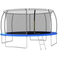 Berkfield Home Trampoline Set Round 460x80 cm 150 kg in Blue