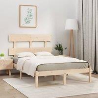 Berkfield Home Bed Frame Solid Wood 120x190 cm Small Double in Brown