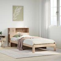 Berkfield Home Bookcase Bed without Mattress 90x190 cm Single Solid Wood Pine in Brown