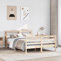 Berkfield Home Bed Frame without Mattress 120x190 cm Small Double Solid Wood Pine in Brown