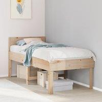 Berkfield Home Bed Frame without Mattress 90x190 cm Single Solid Wood Pine in Brown