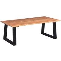 Berkfield Home Coffee Table Solid Acacia Wood 110x60x40 cm in Brown | Size: 110 x 60 x 40 cm