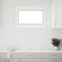 Berkfield Home Basement Window RISOR 90x50 cm Tilt&Turn DIN Right White