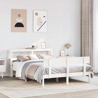 Berkfield Home Bed Frame without Mattress White 140x190 cm Solid Wood Pine