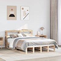 Berkfield Home Bed Frame without Mattress 140x200 cm Solid Wood Pine in Brown