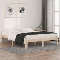 Berkfield Home Bed Frame Solid Wood 150x200 cm King Size in Brown