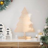 Berkfield Home Wooden Christmas Tree for Decoration 70 cm Solid Wood in Brown